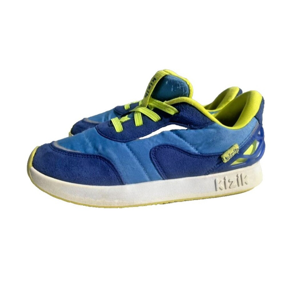 KIZIK Orlando Blue Jasper Kids Hands-Free Stretch No Tie Athletic Shoes -Size 3Y